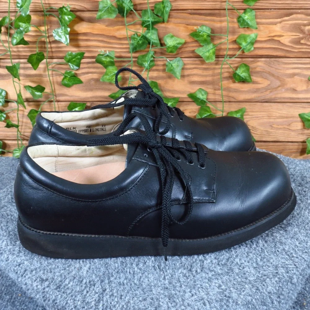 Apis Mt. Emey 9501 Mens Oxford Size 11 6E Orthopedic Therapeutic Black Leather